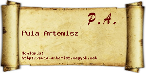 Puia Artemisz névjegykártya